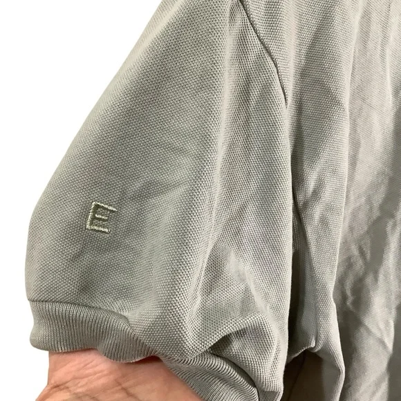 Everlane Organic Cotton Women's Polo Shirt, neutral sage color, size small - Picture 3 of 6